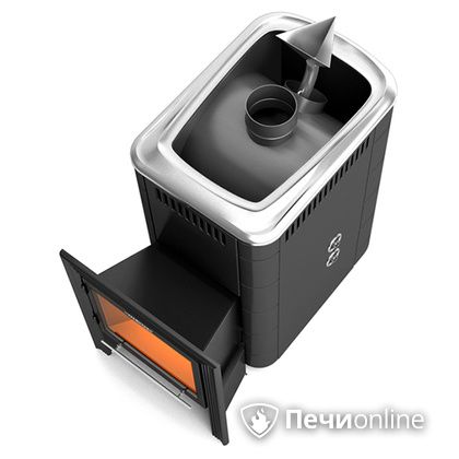 Дровяная банная печь TMF Ангара 2012 ВИТРА Inox антрацит с т/о  в Барнауле