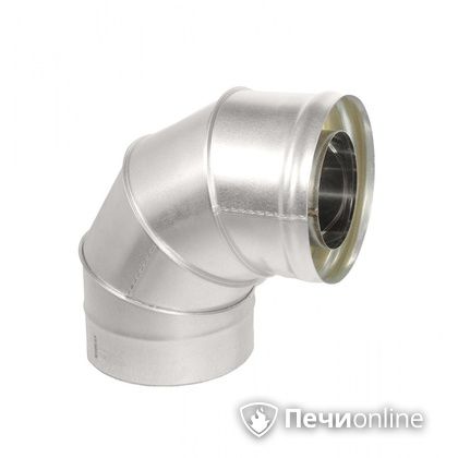 Колено 90° сэндвич Теплов и Сухов Отвод Термо 87* ОТ-Р 430-0.5/оцинковка D115/180 в Барнауле