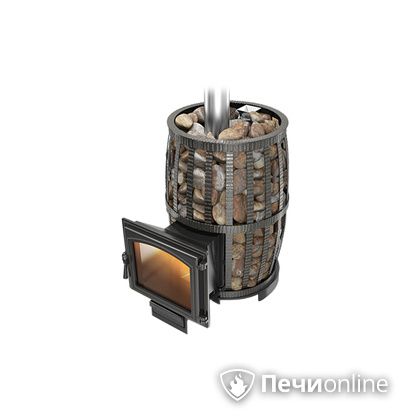 Дровяная печь-каменка Везувий Легенда Русский пар Ковка 24 (240) в Барнауле