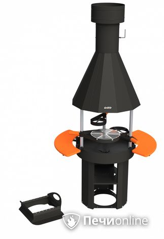 Гриль барбекю GrillD Grill-center 800  (с полками) в Барнауле