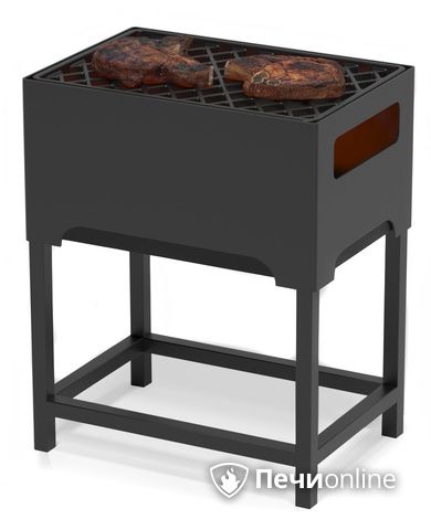 Мангал Везувий Турист №1 с чугунной решеткой "СТЕЙК" на подставке в Барнауле