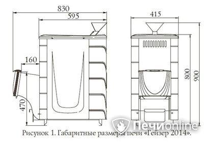 Дровяная печь-каменка TMF Гейзер 2014 Inox ДН КТК ЗК антрацит в Барнауле