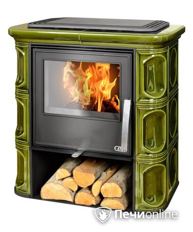 Печь-камин ABX Florencie, зеленая в Барнауле