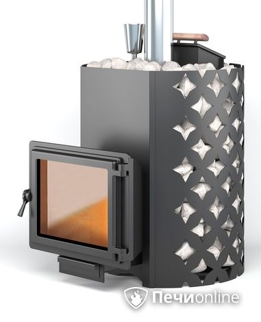 Дровяная печь-каменка Этна 24 (Панорама) Закрытая каменка в Барнауле