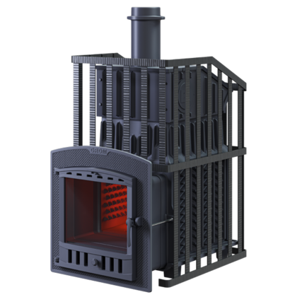 Дровяная печь-каменка Гефест Гром Ураган 30 (П2) в Барнауле