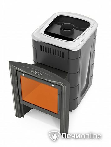 Дровяная банная печь TMF Компакт 2017 Inox Витра антрацит в Барнауле