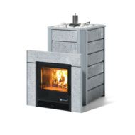 Дровяная печь-каменка ИзиСтим Ялта 25 (Талькохлорит), AISI 430