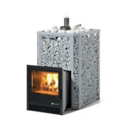 Дровяная печь-каменка ИзиСтим Ялта 25 (Хохлома), AISI 321