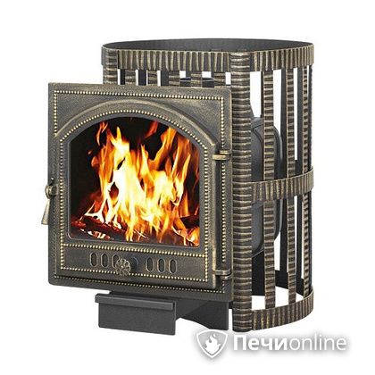 Дровяная банная печь Везувий Легенда Ковка 16 (205) чугун в Барнауле