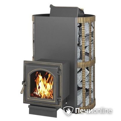 Дровяная банная печь Везувий Скиф с закрытой каменкой (270) в Барнауле