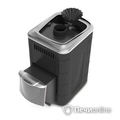 Дровяная банная печь TMF Гейзер Мини 2016 Carbon закрытая каменка нержавеющая дверь антрацит в Барнауле