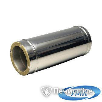 Дымоход УМК Сэндвич-труба 05м 140х200 Н+Оц 1,0мм 0,5мм по воде в Барнауле