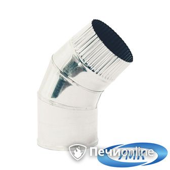 Дымоход УМК Отвод 135° D150 0.5мм нержавейка в Барнауле