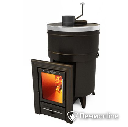 Дровяная банная печь TMF Скоропарка 2012 Inox Люмина черная бронза в Барнауле