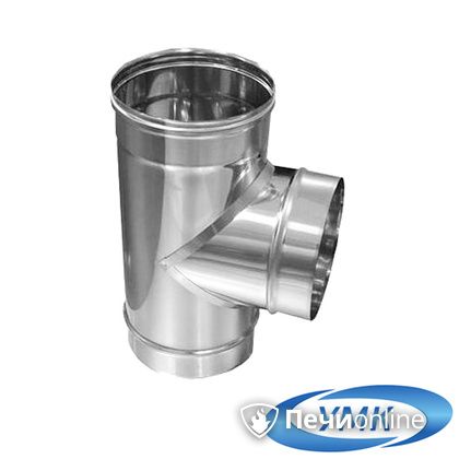 Дымоход УМК Тройник 90° D100 1.0мм нержавейка в Барнауле