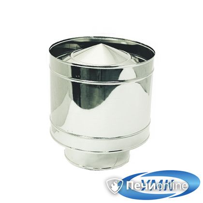 Дымоход УМК Зонт с дефлектором D140 0.5 мм нержавейка в Барнауле