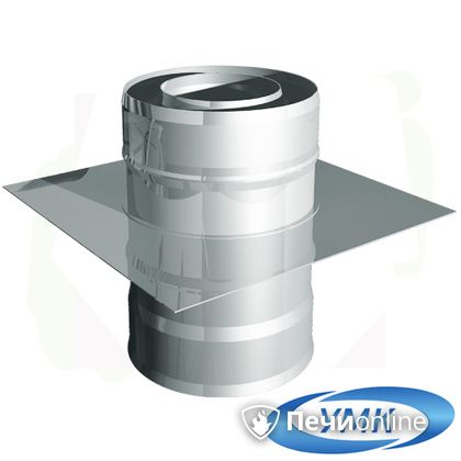 Дымоход УМК Монтажная площадка D100х160 Н+Н 1,0мм 0,5мм по воде в Барнауле