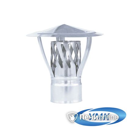 Дымоход УМК Зонт с искрогасителем D120 0.5 мм. нержавейка в Барнауле