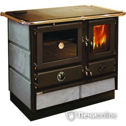 Отопительно-варочная печь MBS Thermo Magnum Stone L с теплообменником и духовым шкафом в Барнауле